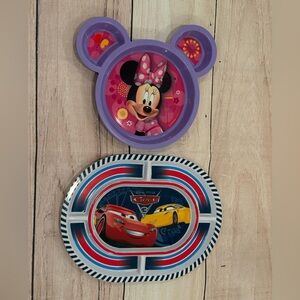 Disney Minnie Mouse and Cars Plates Set/2items